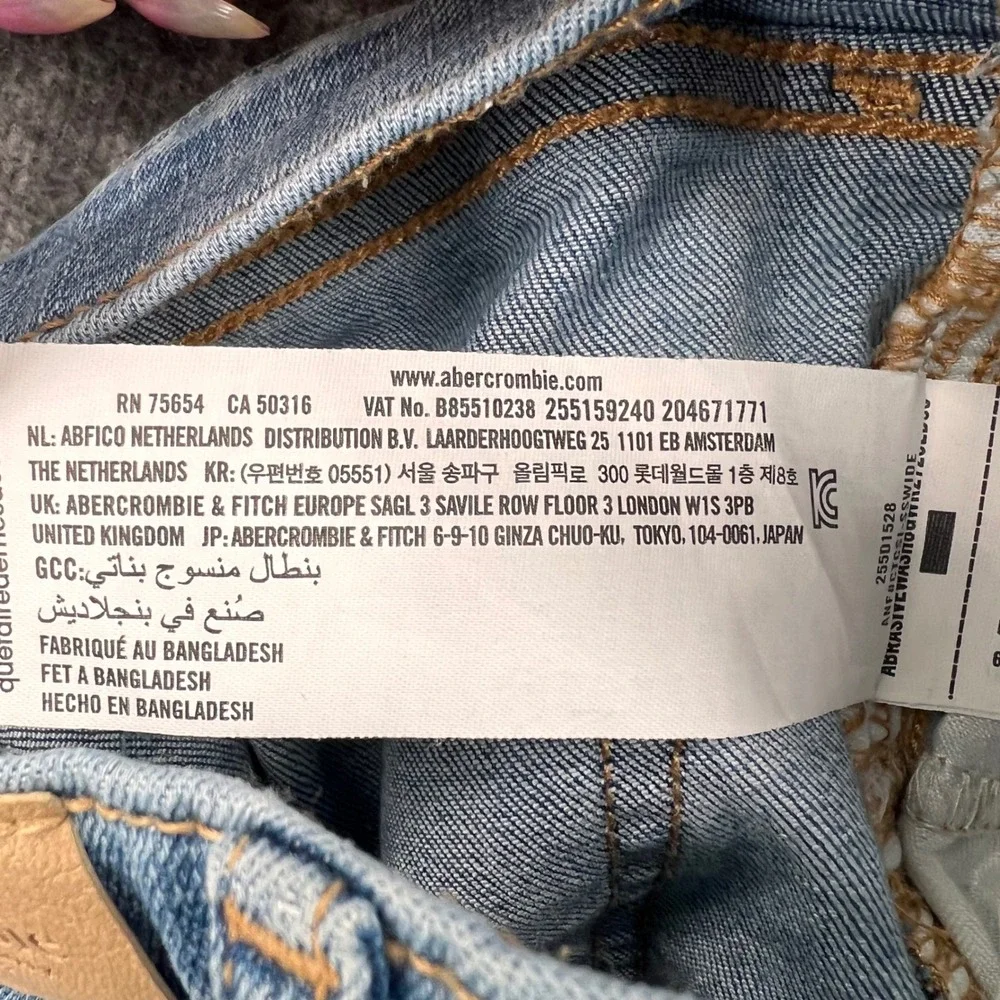 Abercrombie Kids Girls High Rise Jean Legging Medium Wash Blue Size 9/10 Long